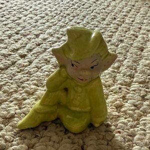 Green Ceramic Elf Figurine
